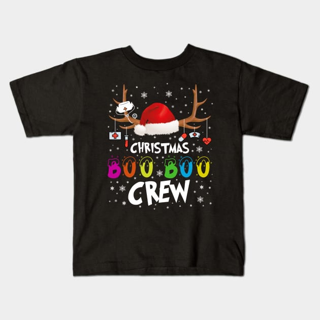 Funny Christmas Boo Boo Crew Gift For Nurse Kids T-Shirt by ROMANSAVINRST